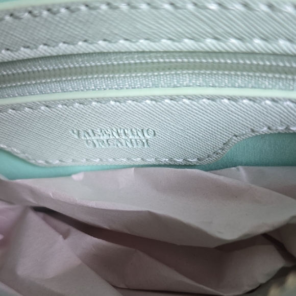 Valentino Orlandi Light Green Crossbody Bag with Gold Accents - Picture 2 of 5